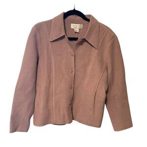 Petite Sophisticate Womens Size Medium Long Sleeve Button Up Wool Jacket Blazer